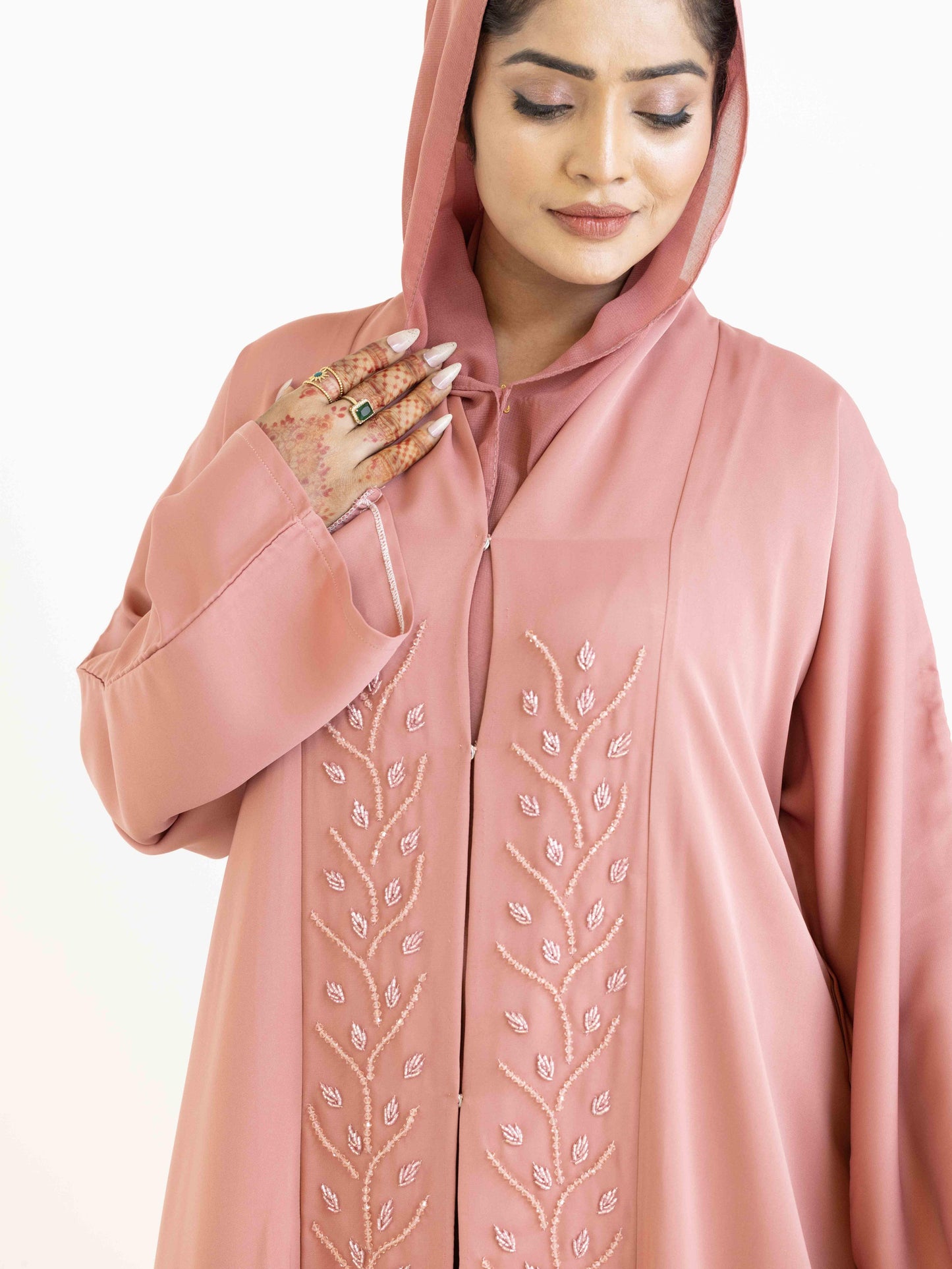 Dreamy Rose Petal Abaya