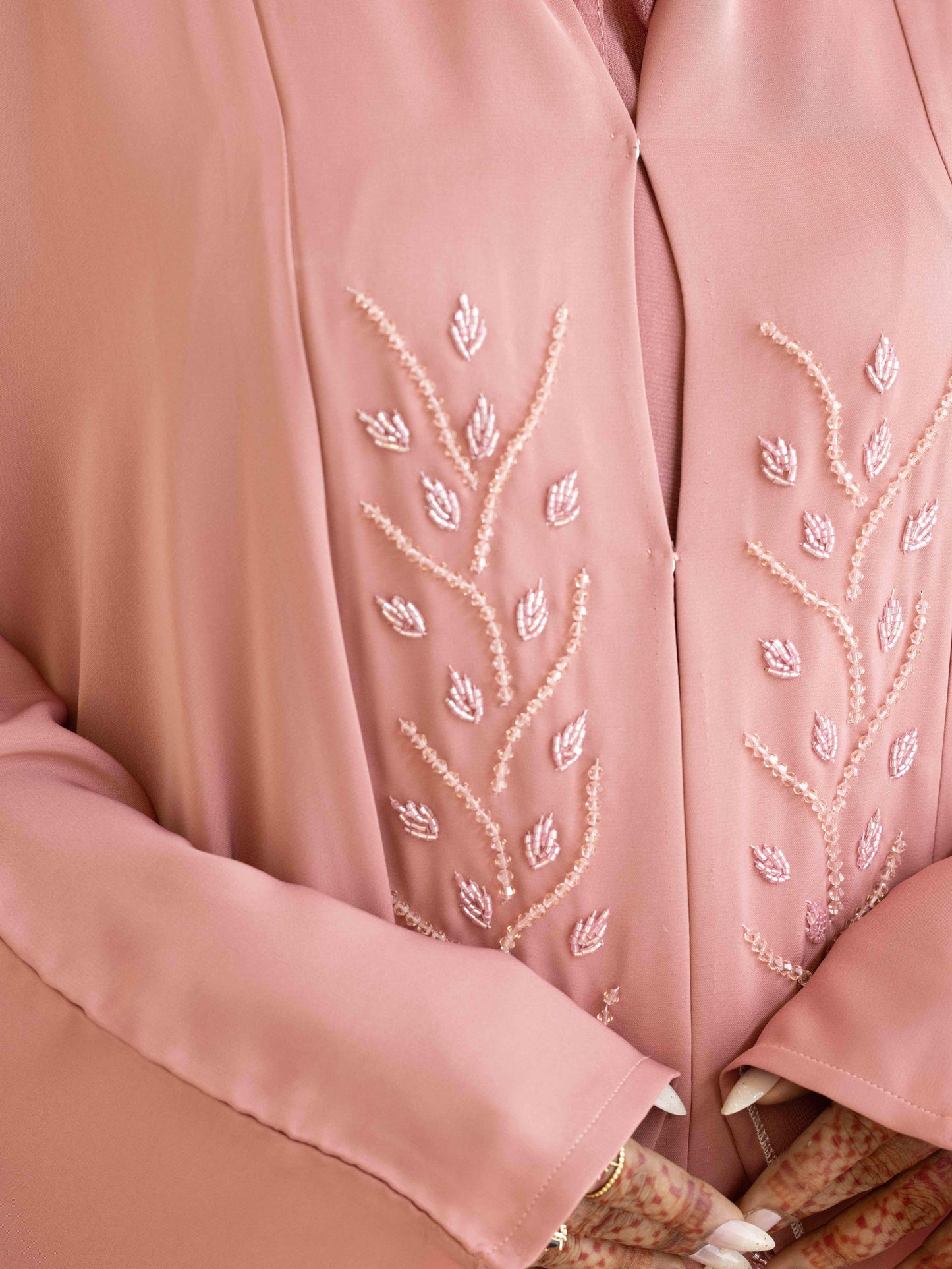 Dreamy Rose Petal Abaya