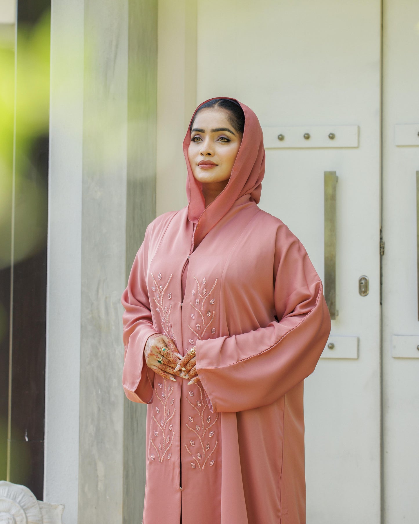 Dreamy Rose Petal Abaya