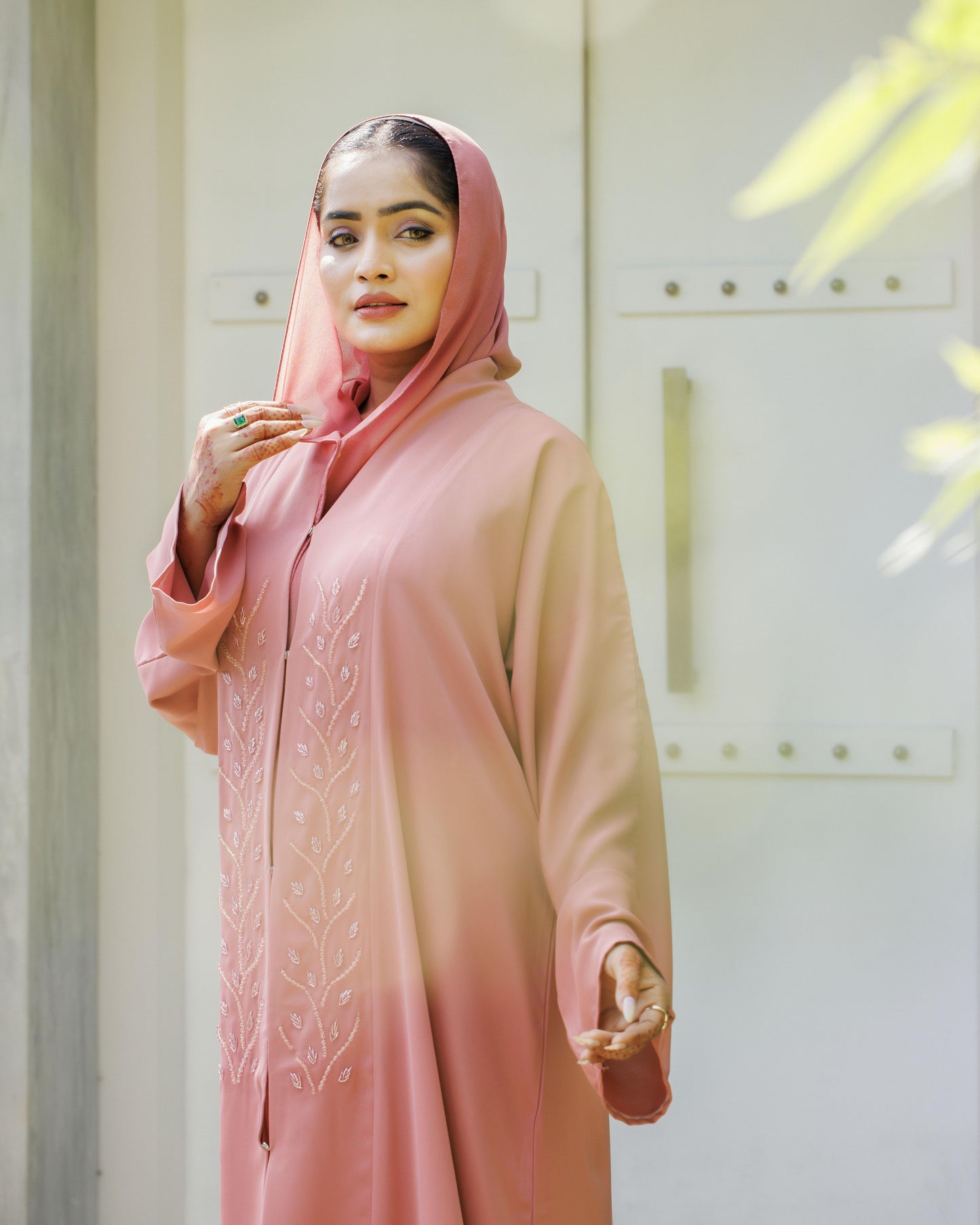 Dreamy Rose Petal Abaya