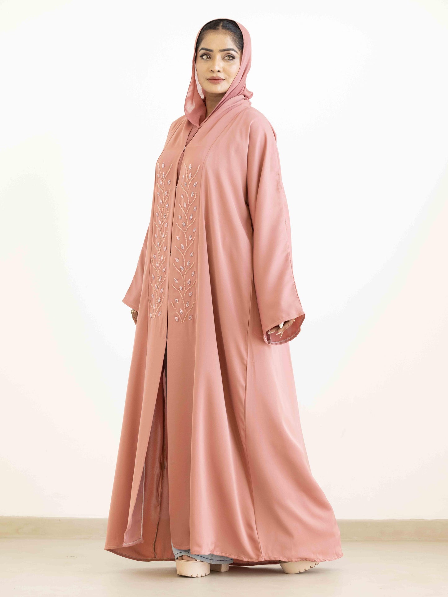 Dreamy Rose Petal Abaya