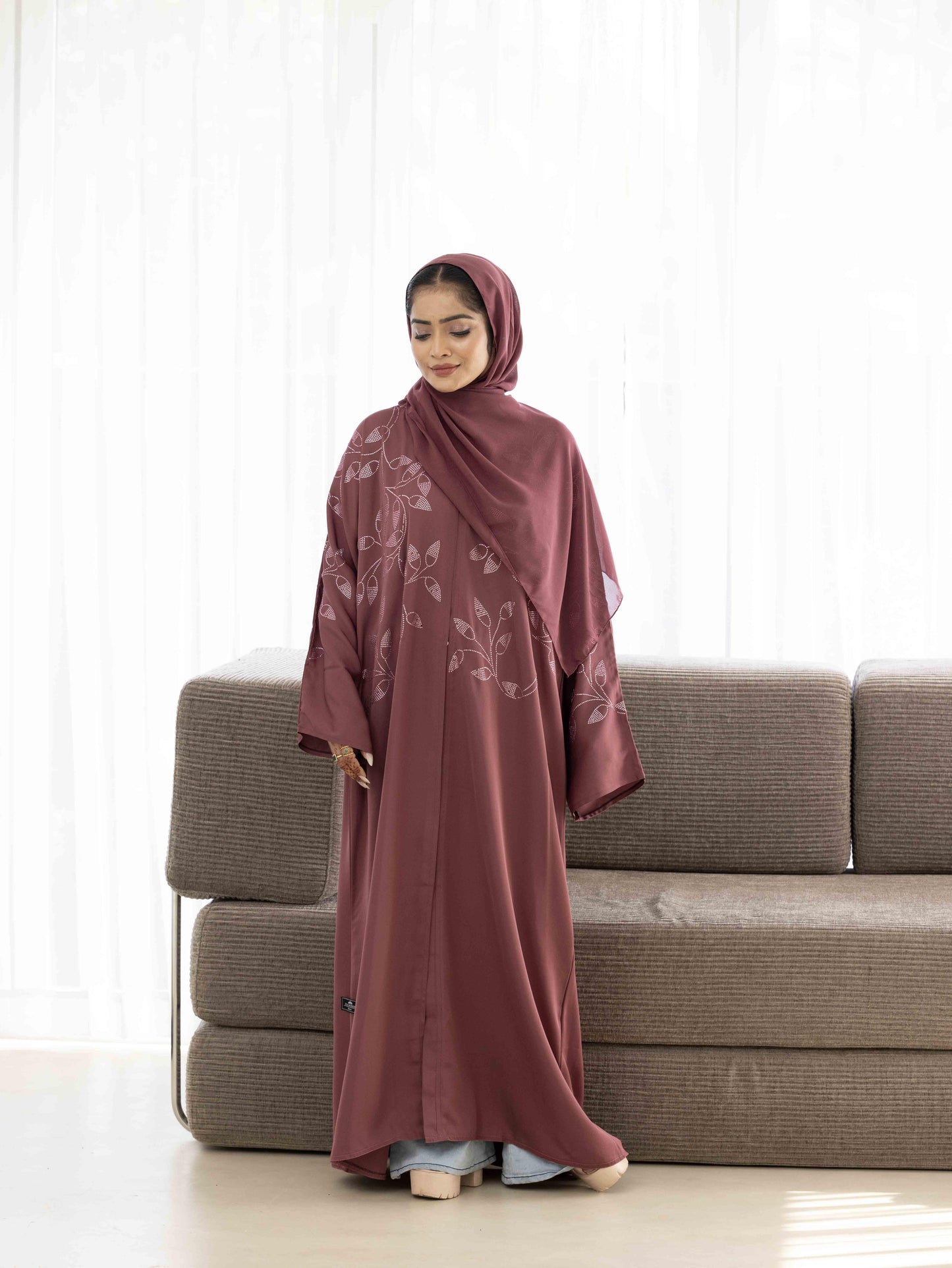 Ivy Glow Purple Abaya