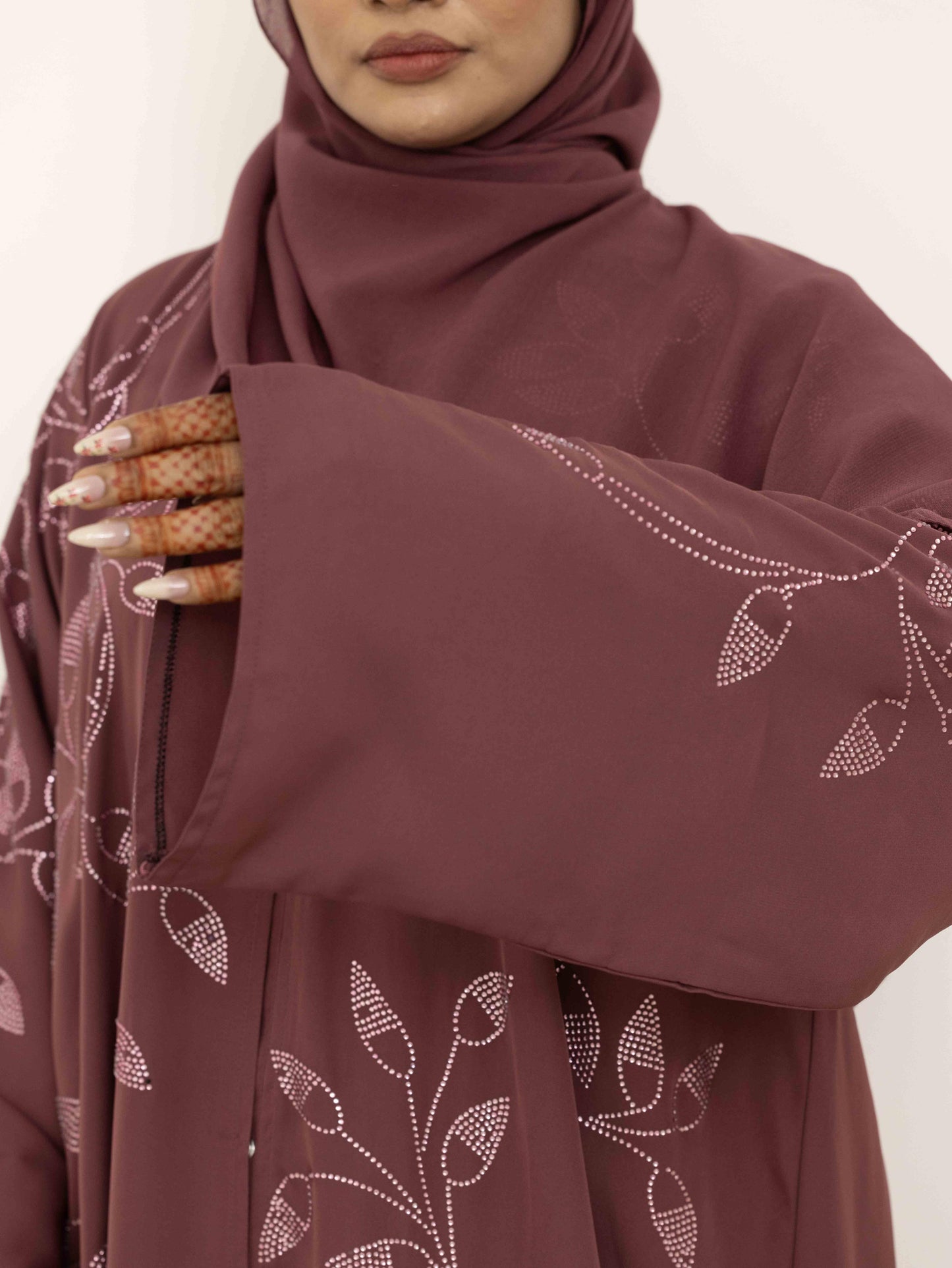 Ivy Glow Purple Abaya
