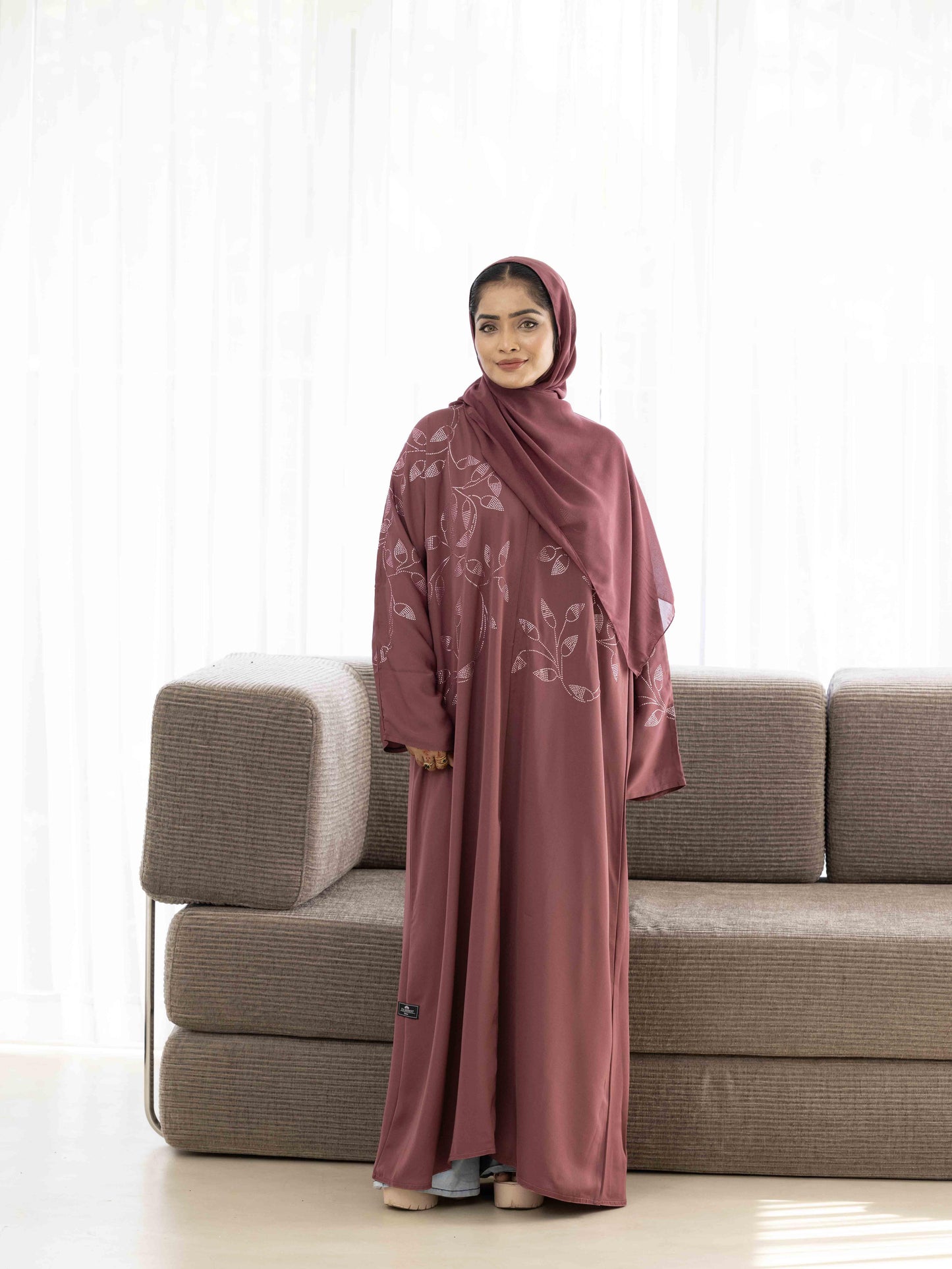 Ivy Glow Purple Abaya