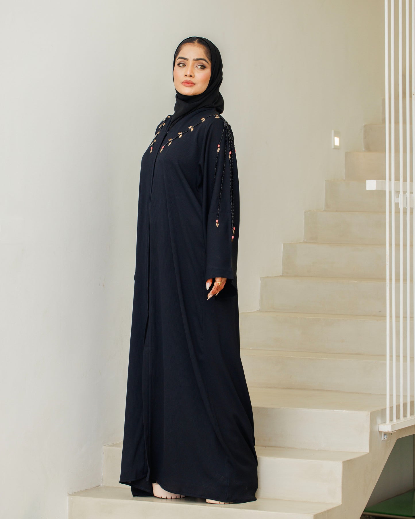 Midnight Rose Abaya