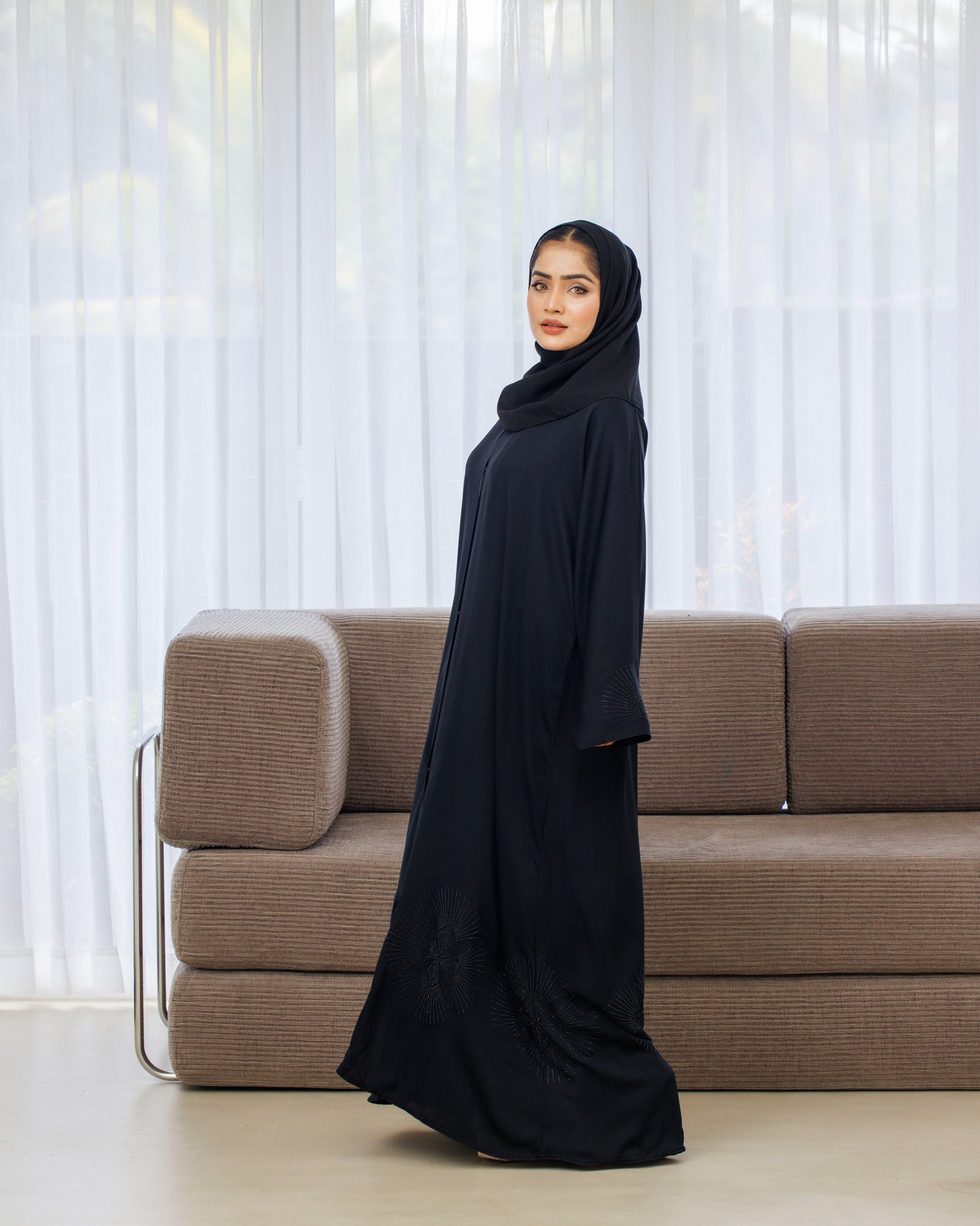 Midnight Sparkle Abaya
