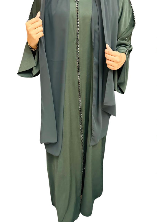 Divine Green Abaya