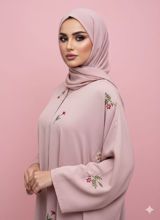 Blushing Petals Abaya