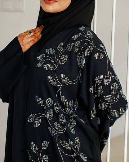 Ivy Glow Black Abaya