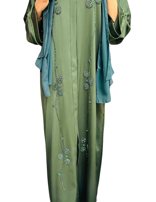 Lavish Green Abaya