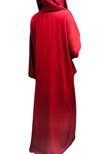Lavish Maroon Abaya