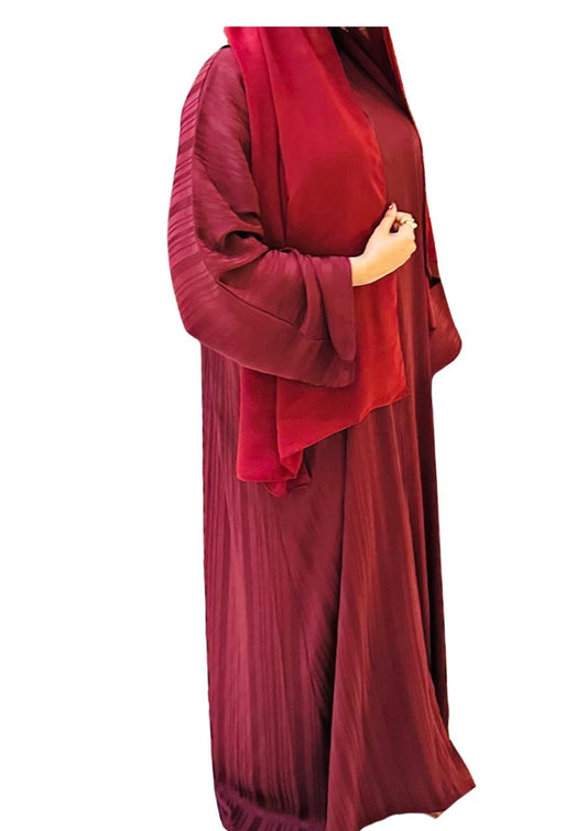 Majestic Burgundy Abaya