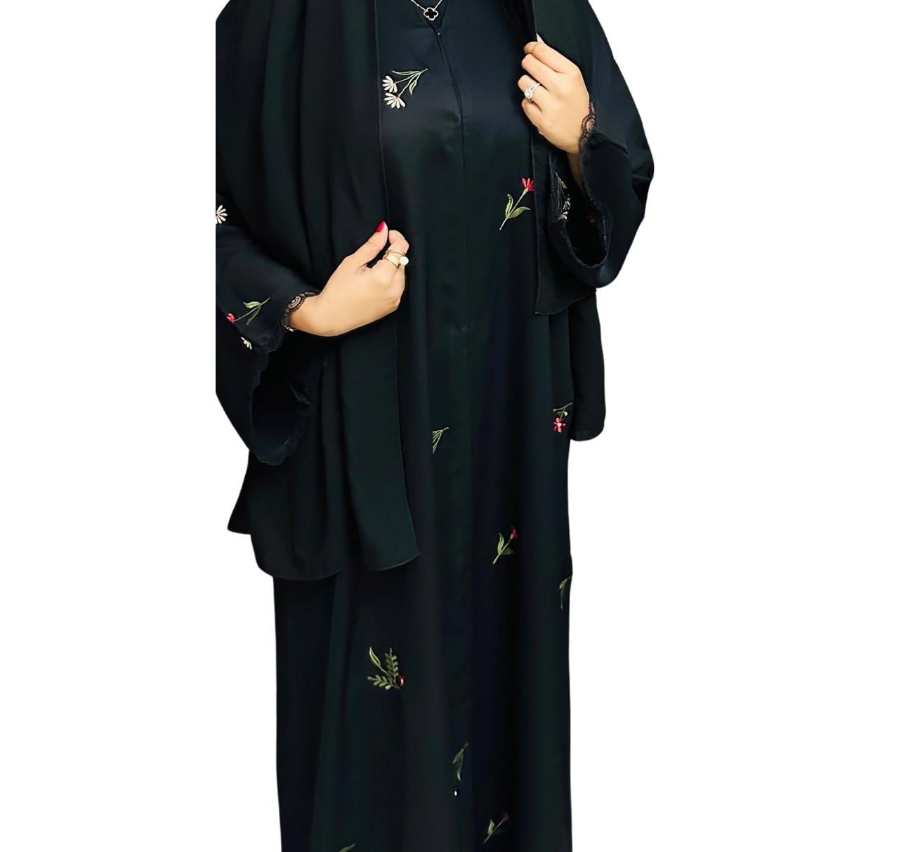 Midnight Blossom Abaya