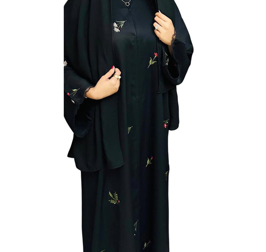 Midnight Blossom Abaya
