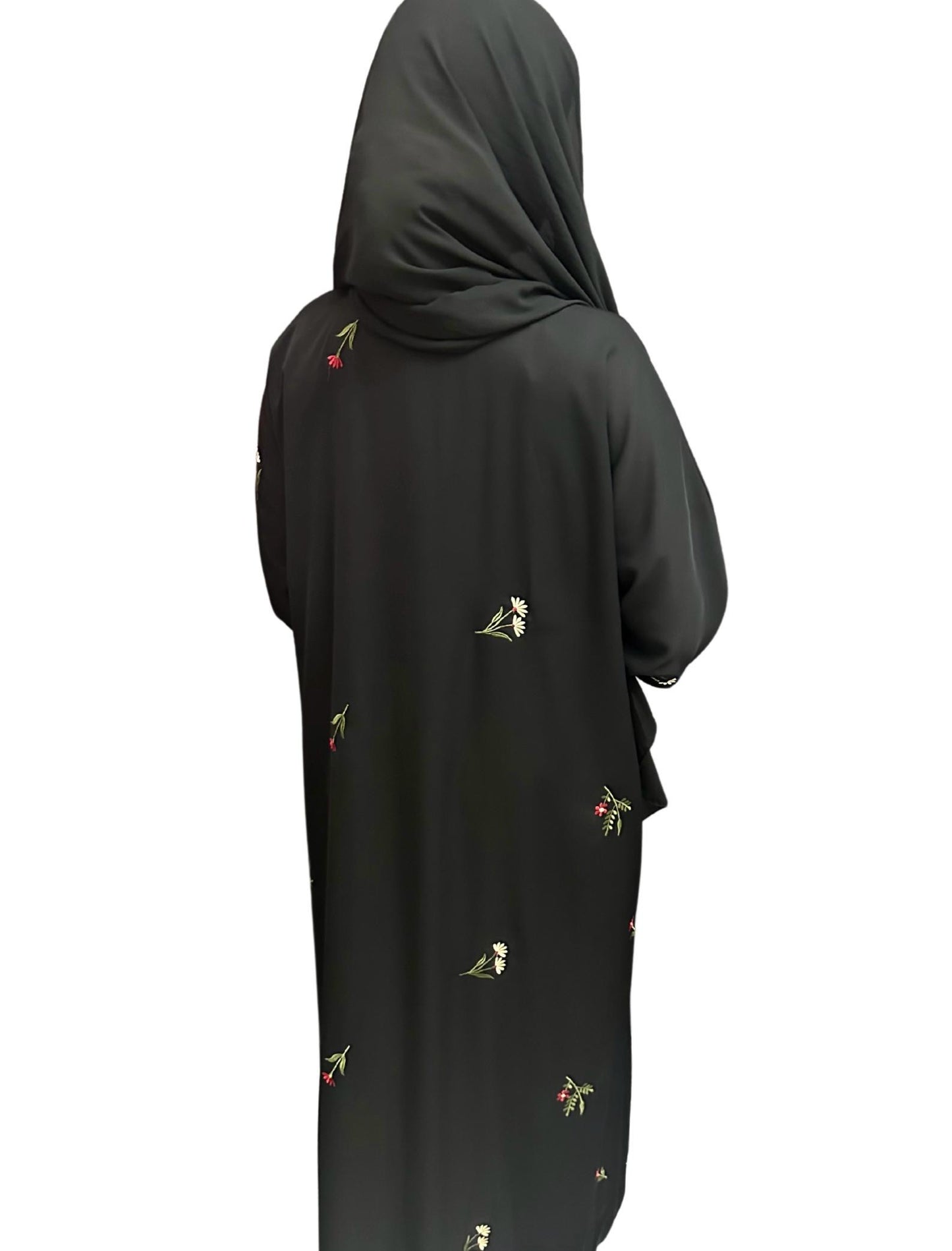 Midnight Blossom Abaya and Midnight Blossom Hijab