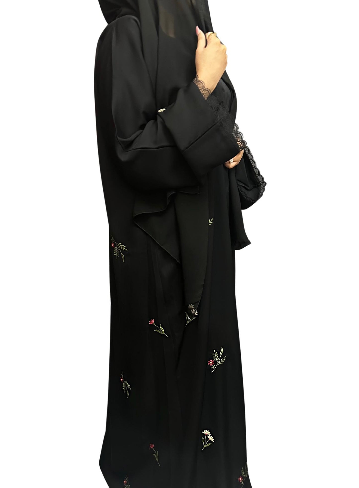 Midnight Blossom Abaya
